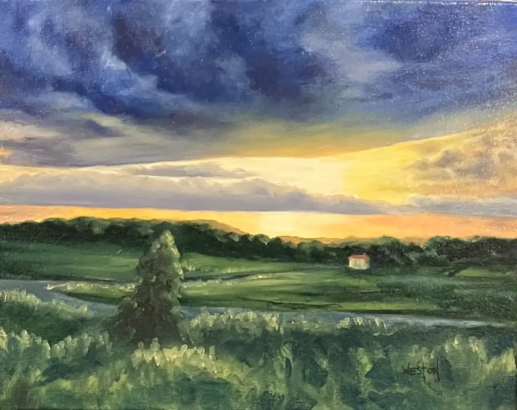 At the End of the Storm is a Golden Sky  11 x 14"