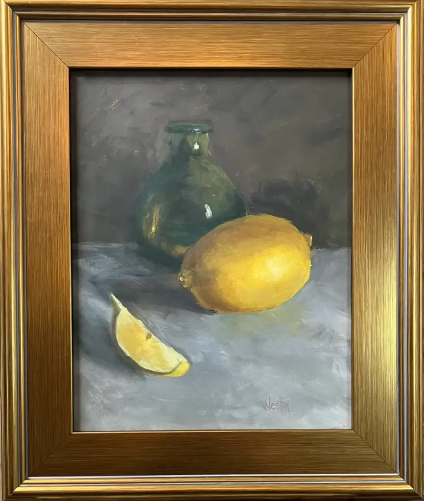 Still Life with Green Bottle 12 x 16"